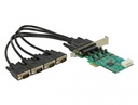 Laienduskaart: PCIe x1, 4 x Serial RS-232 high speed 921K ESD kaitsega