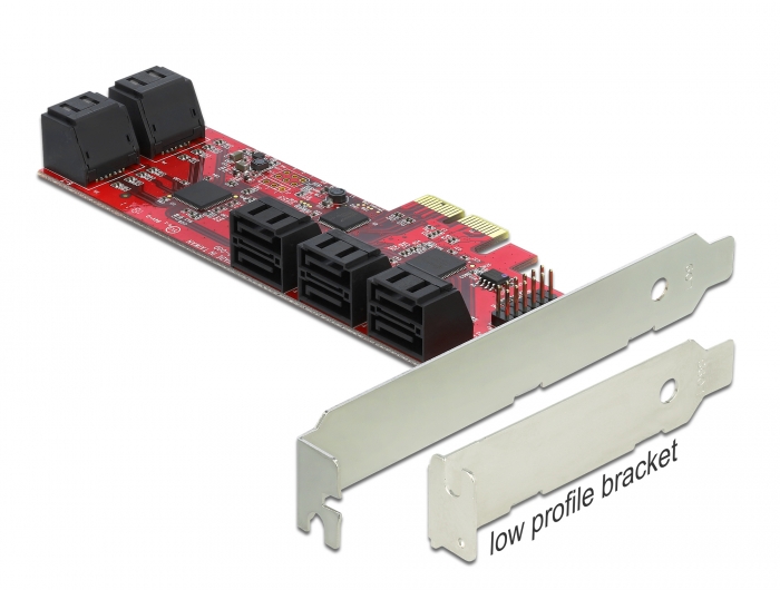 [89384] Delock PCI Express x2 Card > 10 x internal SATA 6 Gb/s - Low Profile Form Factor
