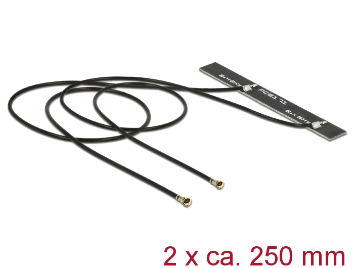 Ringantenn: 5 dBi ac/a/h/b/g/n 2.4/5GHz, sisetingimustele, isekleepuv, 2x 250mm PCB internal, 2 x MHF IV / HSC MXHP32
