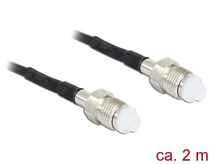 Antennikaabel 2.0m FME pistik - pistik, RG-174, must