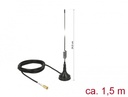 Suundantenn: 2 dBi Bluetooth. ZigBee, ISM, b/g/n 2.4GHz, sise-ja välitingimustele, magnetalusega, 1.5m, smb pistik