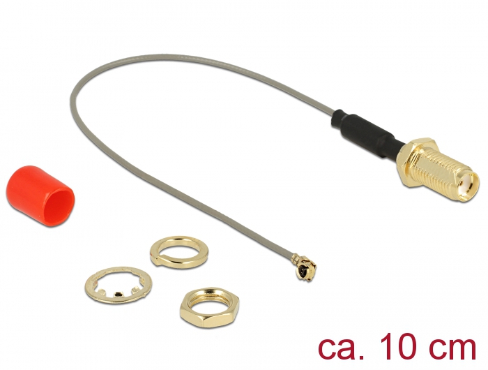 Üleminek antennile SMA - MHF I, 1.13, 10cm, 10mm keermega, ferriidiga
