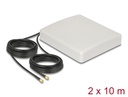 Delock LTE MIMO Antenna 2 x SMA Plug 8 dBi directional with connection cable RG-58 5 m white outdoor
