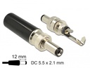 DC pistik DC 5.5x2.1mm L=12.0mm