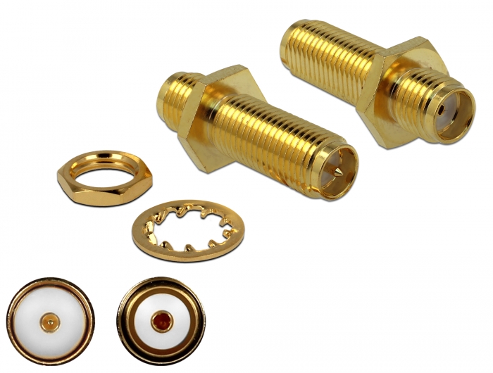 [89969] Delock Adapter SMA jack to RP-SMA jack bulkhead 3 GHz