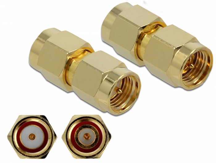 [89970] Delock Adapter SMA plug to SMA plug 10 GHz
