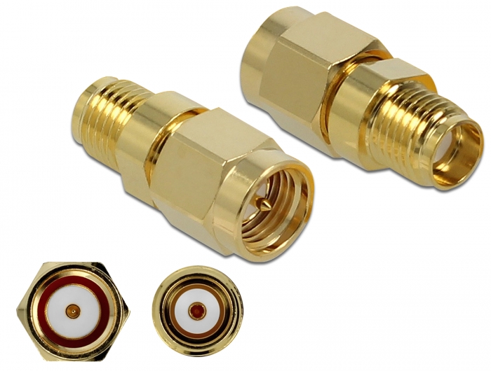 [89972] Delock Adapter SMA plug to SMA jack 10 GHz