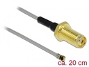 Üleminek antennile SMA - MHF 4L, 1.37, 20cm, 10mm keermega
