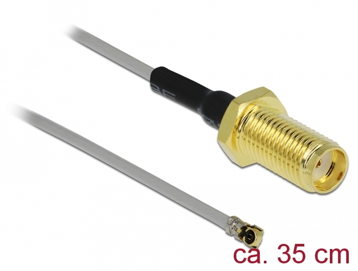 Üleminek antennile SMA - MHF 4L, 1.37, 35cm, 10mm keermega