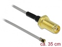 Üleminek antennile SMA - MHF 4L, 1.37, 35cm, 10mm keermega