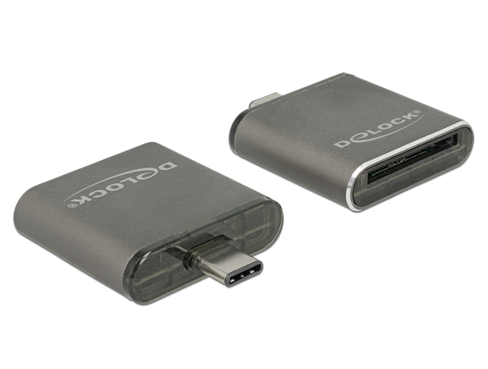 [91498] Delock USB Type-C™ SDHC / SDXC UHS-II / MMC Single Slot Card Reader