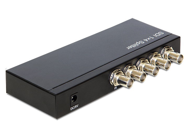 [93250] BNC splitter, 1 BNC (F) 3G-SDI sisse , 4 BNC (F) 3G-SDI välja