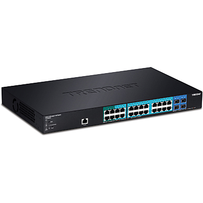 [TL2-PG284] Switch: 20 x 10/100/1000Mbps, 4 x 10/100/1000Mbps PoE+, 4 x SFP, 1 x console, SNMP, RSTP, MSTP, Layer 2, räkitav
