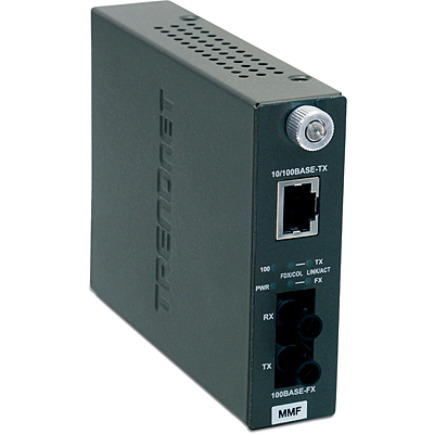 FO konverter: 100Base-TX <> 100Base-FX Multi Mode ST / 2km
