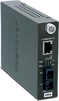 [TFC-110S60I] Intelligent 10/100Base-TX to 100Base-FX Single Mode SC Fiber Converter / 60km