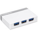 4-Port USB 3.0 Hub, adapter included (5VDC 3A)