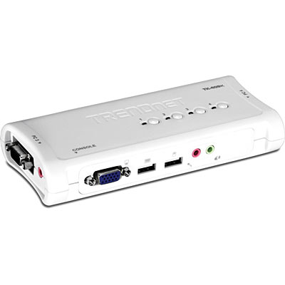 KVM switch: 4 porti, VGA, USB, audio, kaablitega, kuni 2048x1536