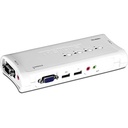 KVM switch: 4 porti, VGA, USB, audio, kaablitega, kuni 2048x1536