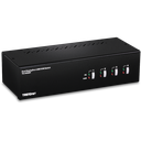 KVM switch: 4 porti, Dual monitor DP, 2xUSB A, audio, mikrofon, 4K UHD 3840x2160