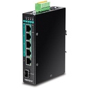 Tööstuslik PoE Switch: 4 x 10/100/1000Mbps PoE+, 1 x 10/100/1000Mbps, 1 x SFP, Din, 120W