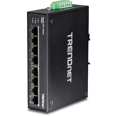 Tööstuslik PoE Switch: 8 x 10/100/1000Mbps PoE+, Din, IP30, -40 to 75 ºC, 200W
