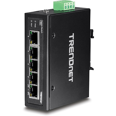 Tööstuslik Switch: 5 x 10/100/1000Mbps, Din, IP30, -40 to 75 ºC