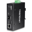 Hardened Industrial 100/1000Base-T to SFP Media Converter