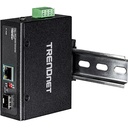 Tööstuslik FO konverter: 1 x Gigabit PoE+ <> 1 x 100/1000Mbps SFP Media Converter, IP30, -40 to 75 ºC