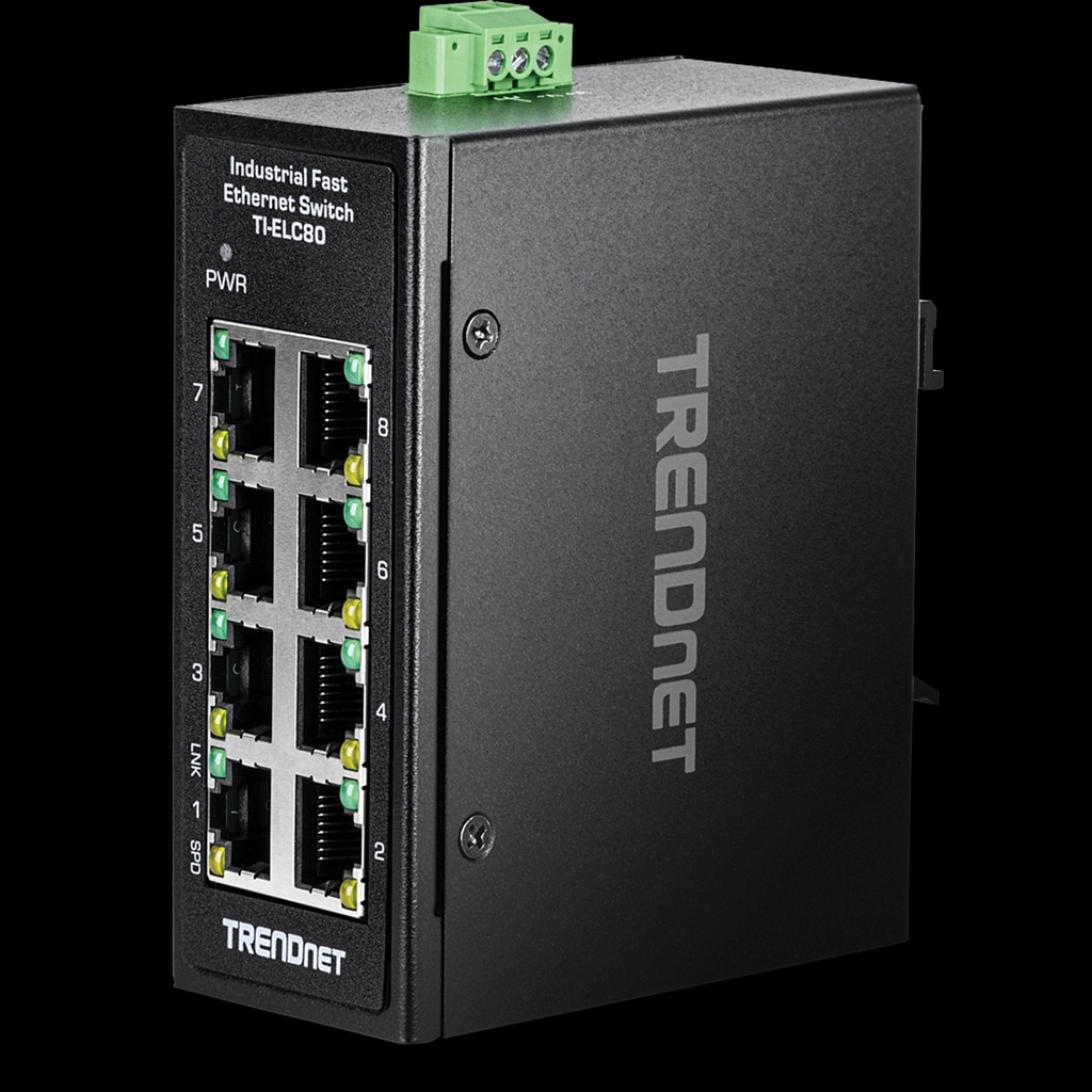 Tööstuslik Switch: 8 x 10/100Mbps, mini, -40 to 75 ºC