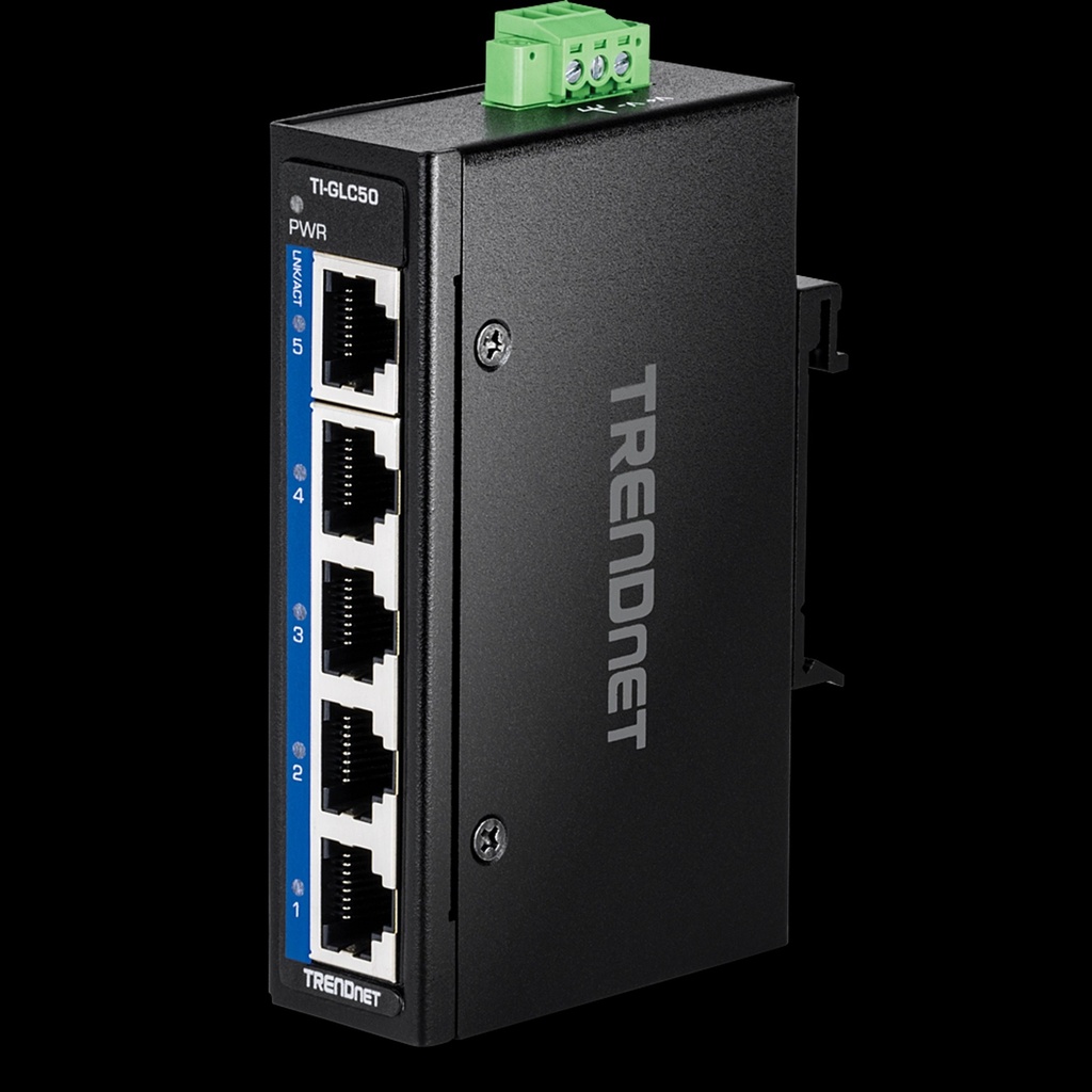 Tööstuslik Switch: 5 x 10/100/1000Mbps, mini, -40 to 75 ºC