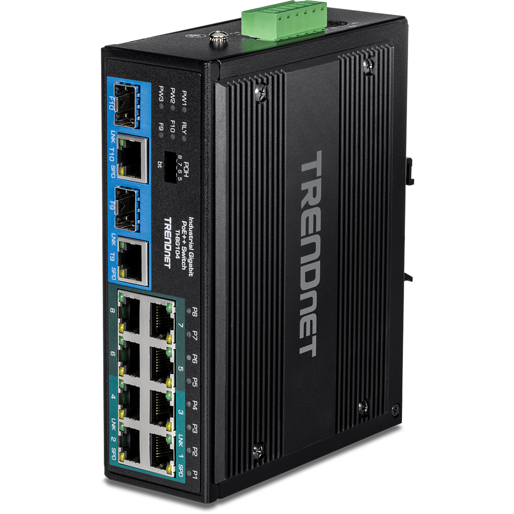 Tööstuslik PoE Switch: 4 x 10/100/1000Mbps PoE++, 4 x 10/100/1000Mbps PoE+, 2 x RJ45 või SFP, IP30, -40 to 75 ºC, 240W