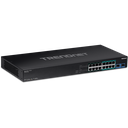 PoE++ Switch: 8 x 10/100/1000Mbps PoE++, 8 x 10/100/1000Mbps PoE+, 2x Mini-GBIC (SFP), räkitav