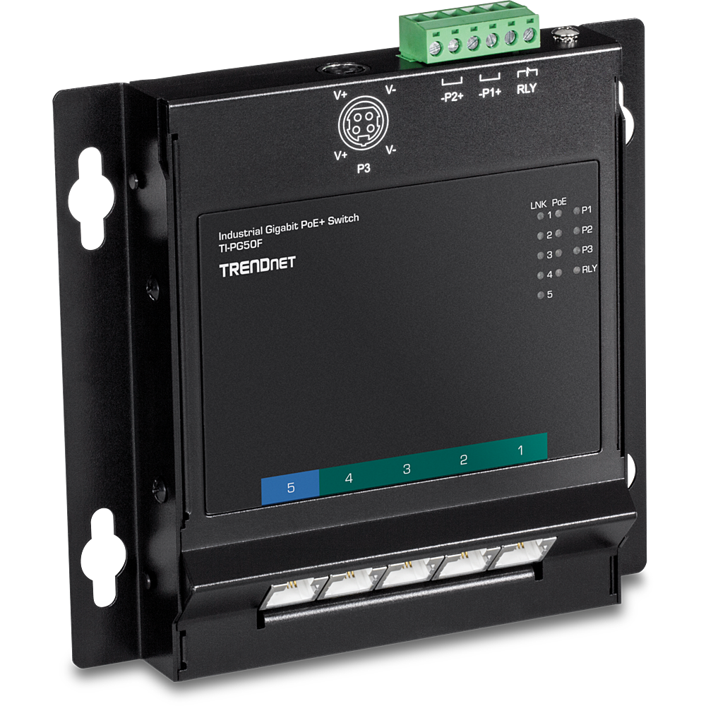 Tööstuslik PoE Switch: 5 x 10/100/1000Mbps PoE+, 120W
