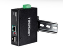 Hardened Industrial SFP to Gigabit UPoE  Media Converter