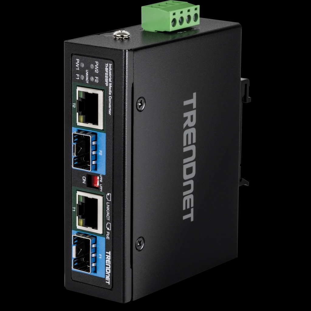 Tööstuslik PoE++ FO konverter: 2 x 100/1000Base-T <> 2 x SFP Media Converter, 90W, IP30, -40 to 75