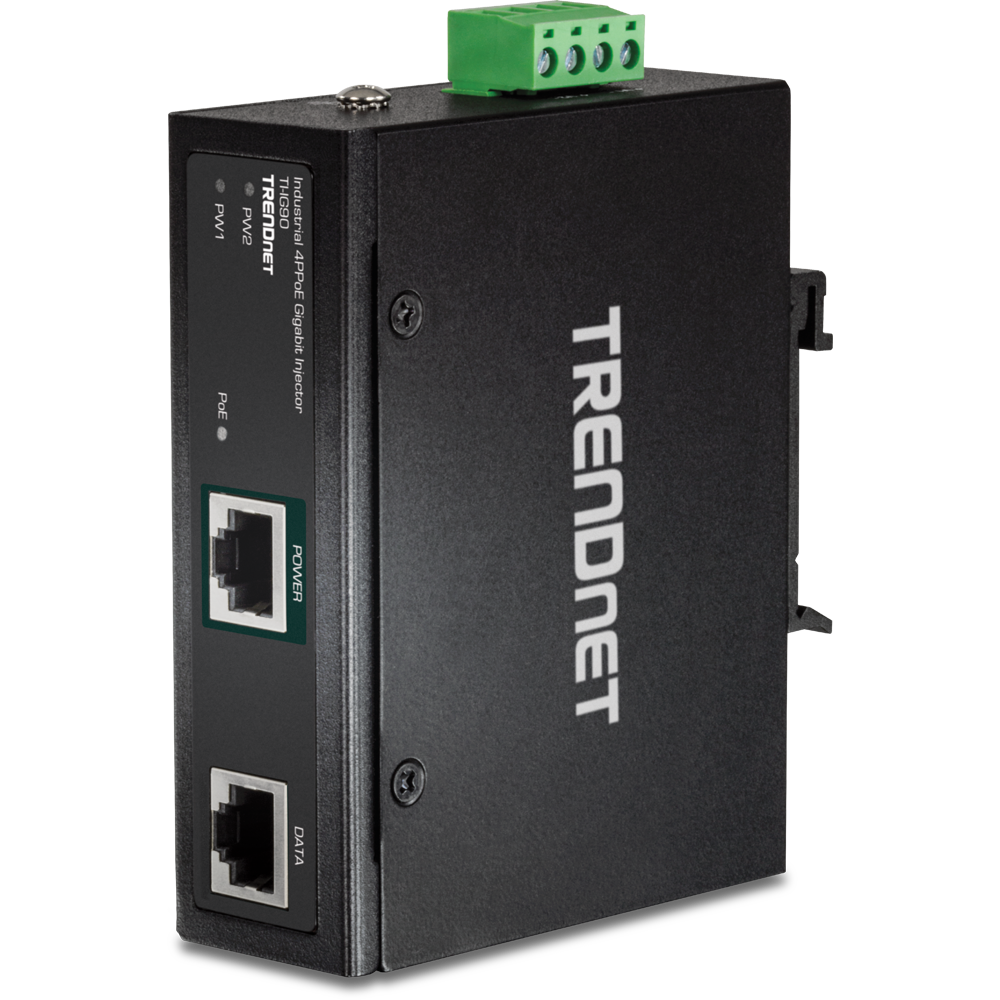 Tööstuslik Ultra PoE Injector: 1 x 10/100/1000Mbps, 90W, IP30, -40 to 75 ºC