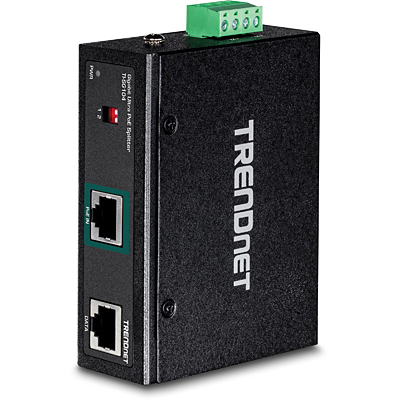 Tööstuslik Ultra PoE splitter: 10/100/1000BaseT(X), -40° kuni 80°C