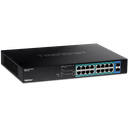PoE Switch: 16 x 10/100/1000Mbps PoE+, 2x SFP, räkitav, 240W