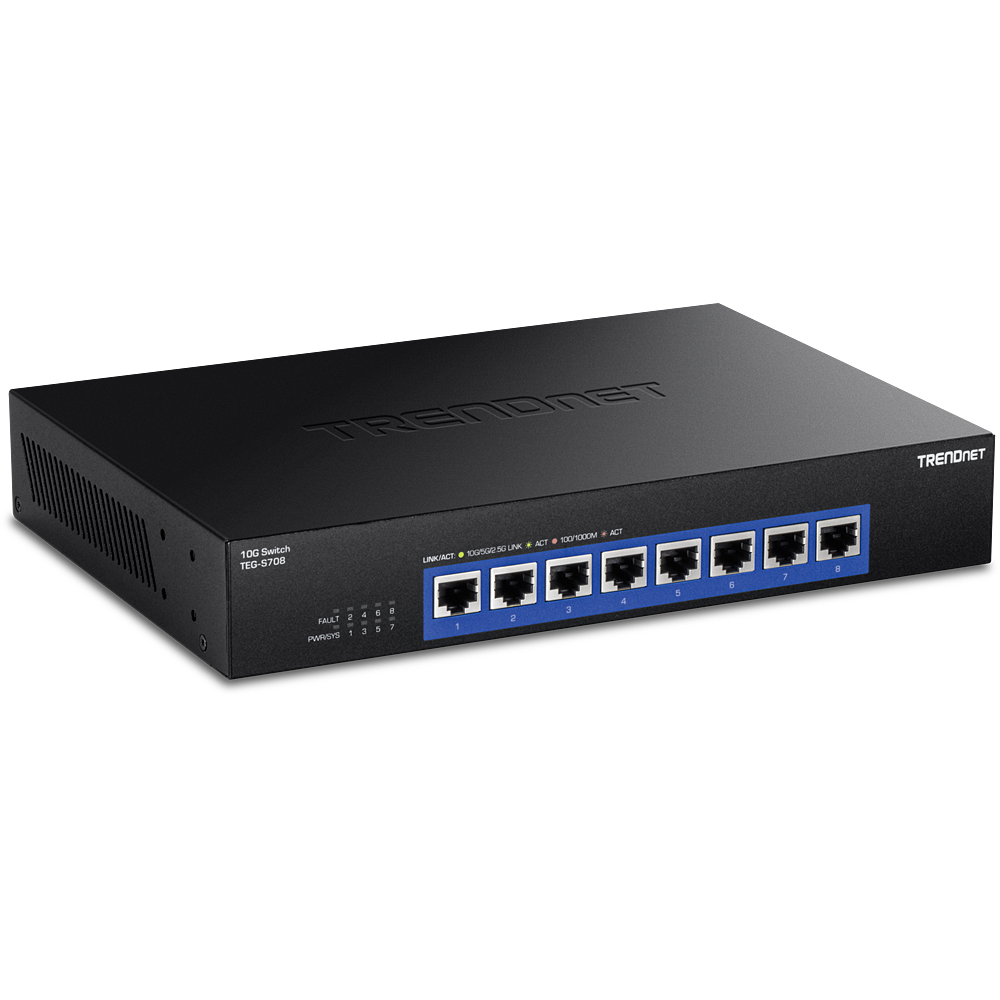 [TEG-S708] Switch: 8 x 10G, metallist, räkitav