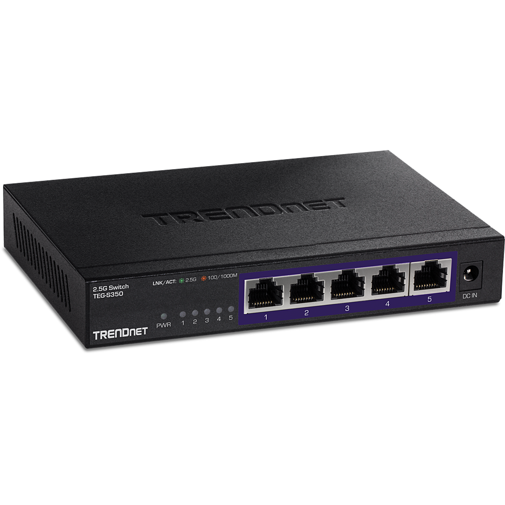 [TEG-S350] Switch: 5 x 2.5G, metallist