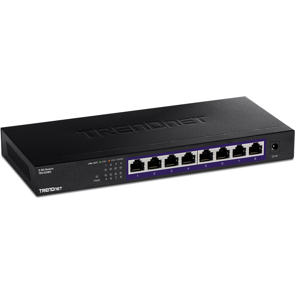 [TEG-S380] Switch: 8 x 2.5G, metallist