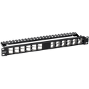 24-Port Cat6A Shielded Half-U Patch Panel