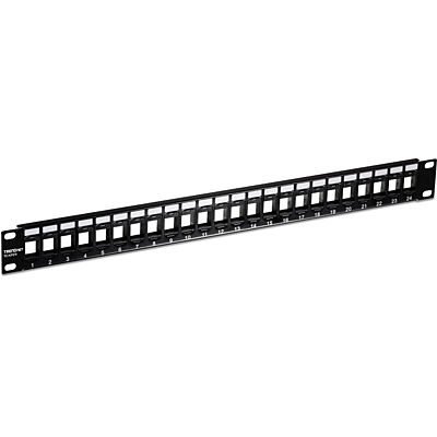 24-Port Blank Keystone 1U Patch Panel