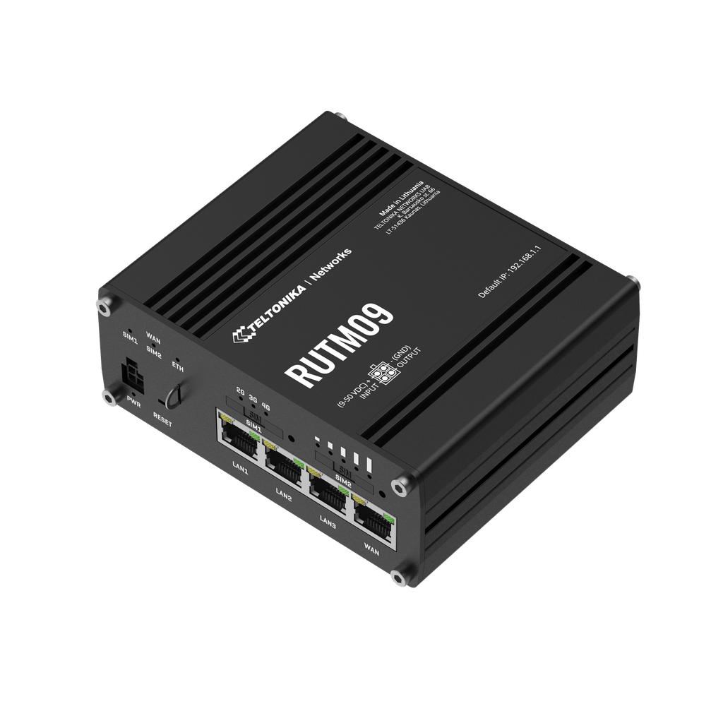 Tööstuslik LTE Ruuter, 4 x 10/100/1000, Dual SIM, 1 x USB, GNSS, RMS, VPN, 9-50VDC, -40 kuni 75 °C