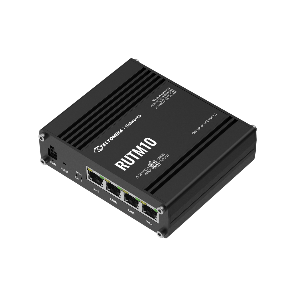 Tööstuslik Wifi Ruuter: 4 x 10/100/1000, 1 x USB, WI-FI 5, M2M, RMS, VPN, 9-50VDC, -40 kuni 75 °C