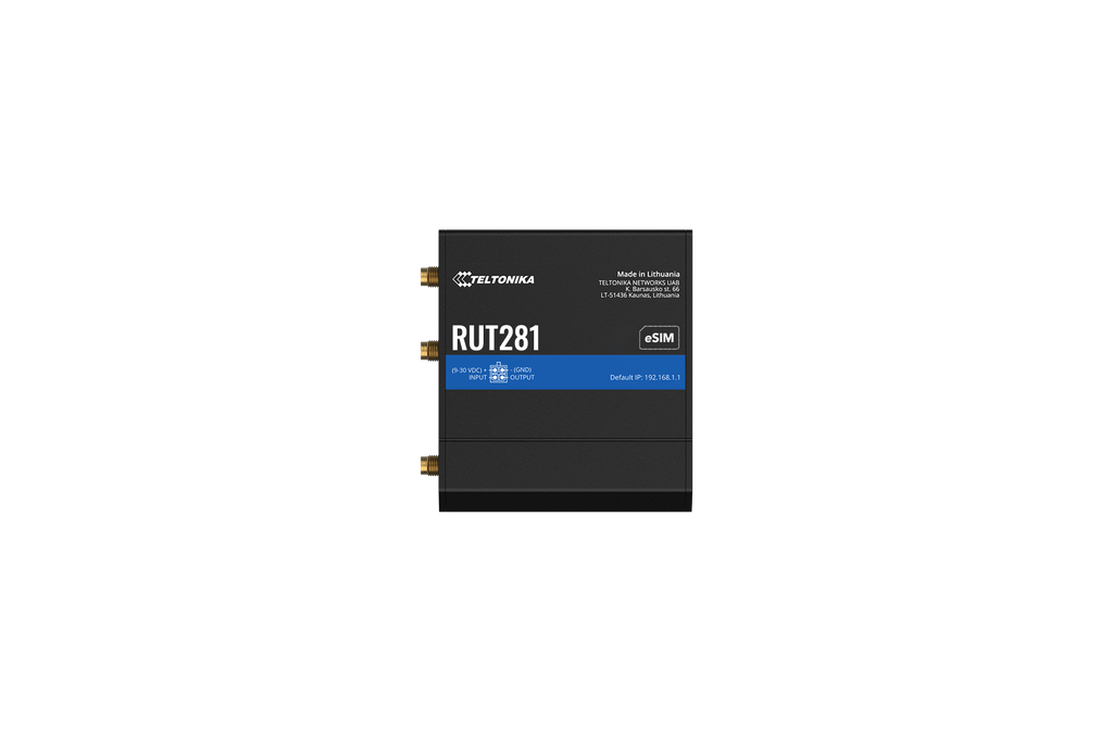 Tööstuslik LTE Wifi Ruuter: CAT4 2.4GHz, 2xLAN, 802.11b/g/n, -40 kuni 75°C, IP30, eSIM, Globaalne
