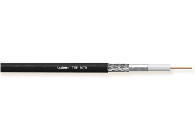 Koaksiaalkaabel 12G-SDI 75 Ω, 7.0mm2, LSZH, must