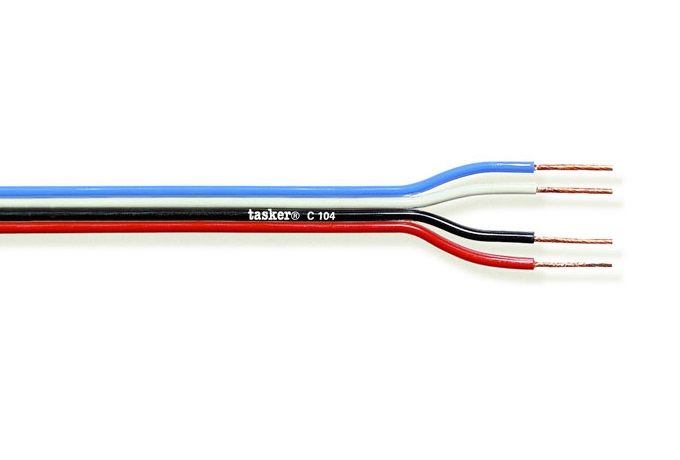 Kõlarikaabel 4x1.0mm², mitmevärviline PVC, OFC, 100m/rull