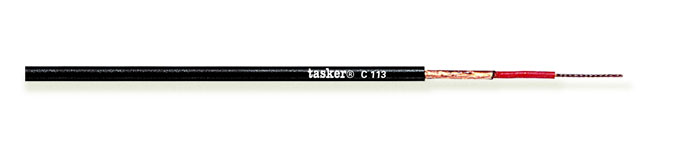 [C113] Montaazikaabel 1x0.25mm², PVC, OFC, 100m/rull, must