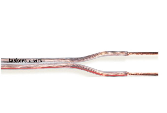 Kõlarikaabel 2x4.0mm², läbipaistev, PVC, OFC, üks soon tinatatud vask, 50m/rull